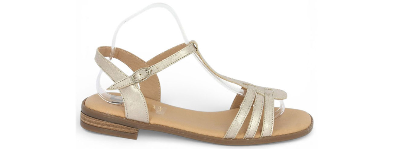 Sandales femme dorées grande taille